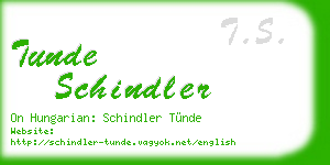 tunde schindler business card